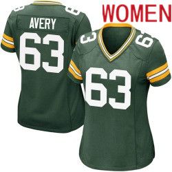 Women Green Bay Packers #63 Josh Avery Green Nike Limited Player NFL Jersey->green bay packers->NFL Jersey